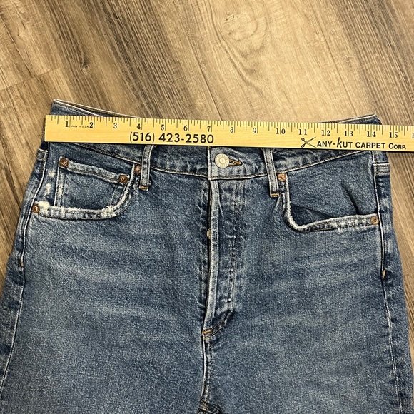 AGOLDE Riley High Rise Straight Crop Jeans Silence - Picture 10 of 11
